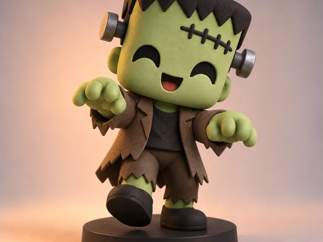 Halloween Chibi #7 – Little Frankenstein | Easy to Print