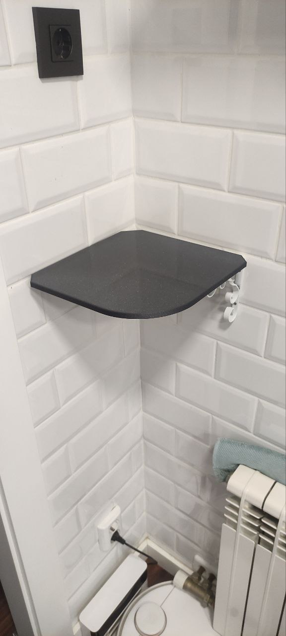 Corner shelf for small household appliances