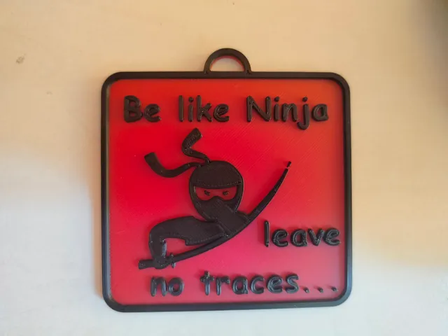 Be like Ninja - toilet sign