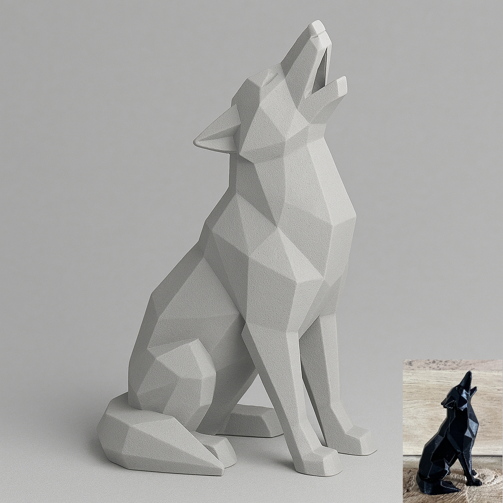 Sitting Howling Wolf