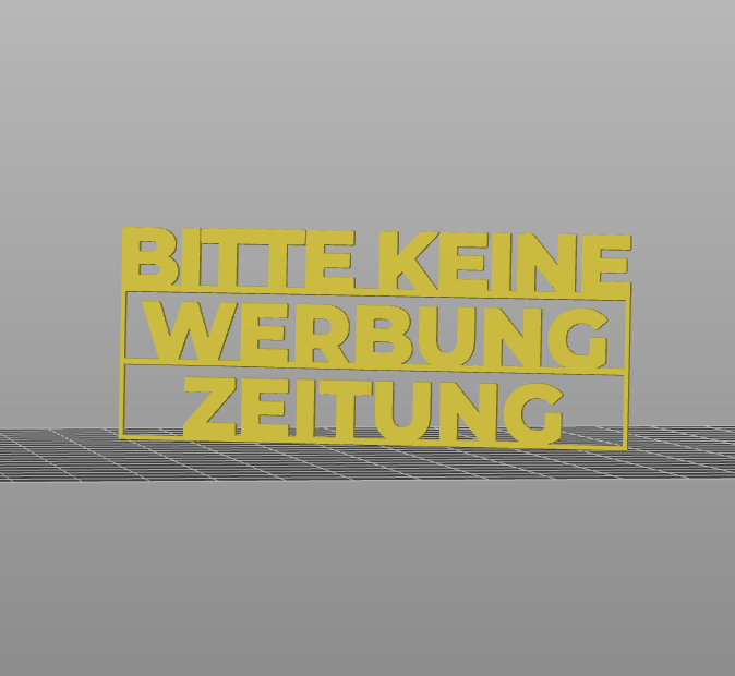 BITTE KEINE WERBUNG / ZEITUNGEN (einfarbig, leicht zu drucken)