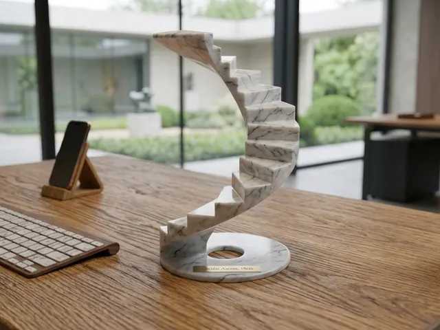 Minimalist Spiral Staircase Sculpture - Parametric Scale