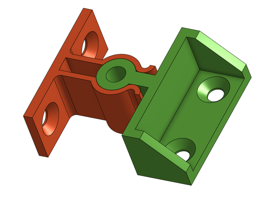 Easy to print door latch