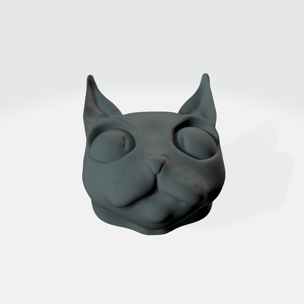 Miniatura 3 do modelo 3D Cat head