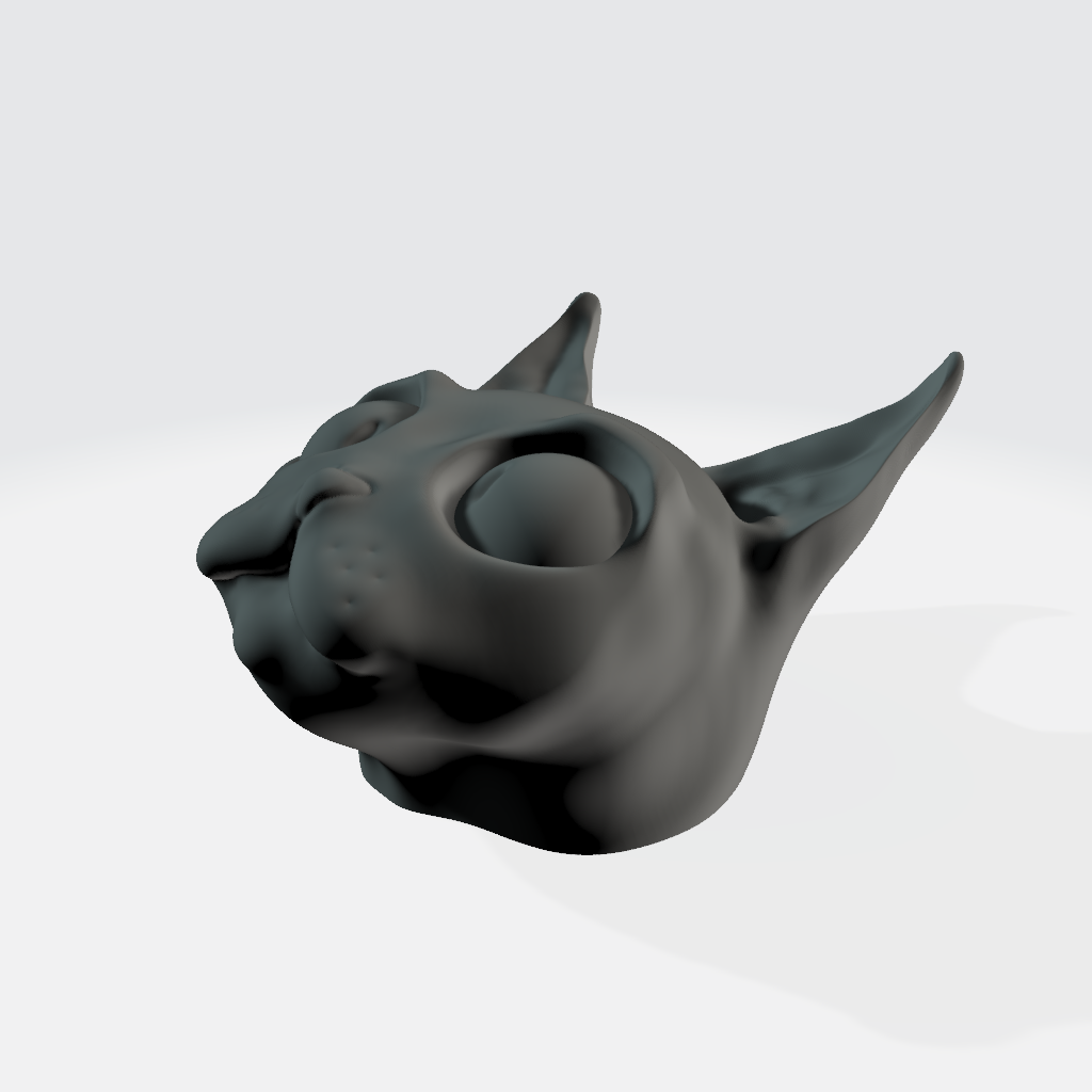 Miniatura 4 do modelo 3D Cat head