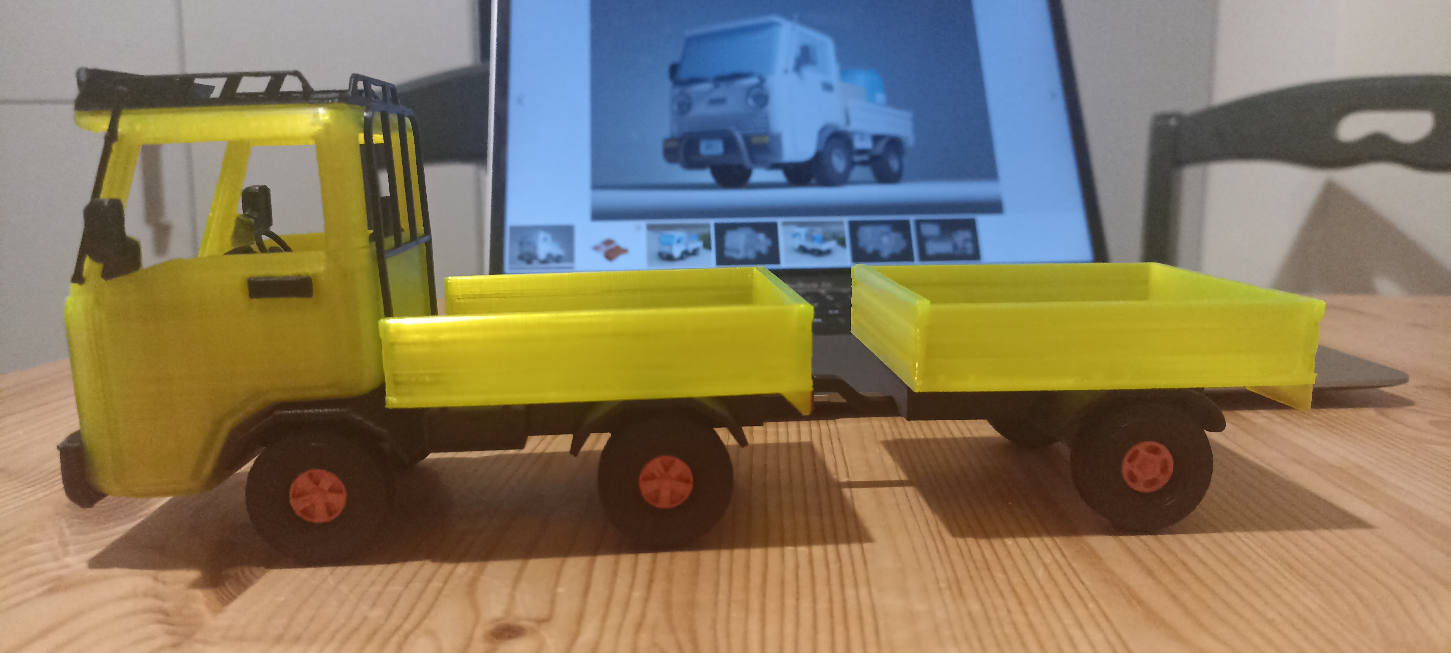 Trailer and tow hitch for the Kei Truck by Misael | Download free STL
