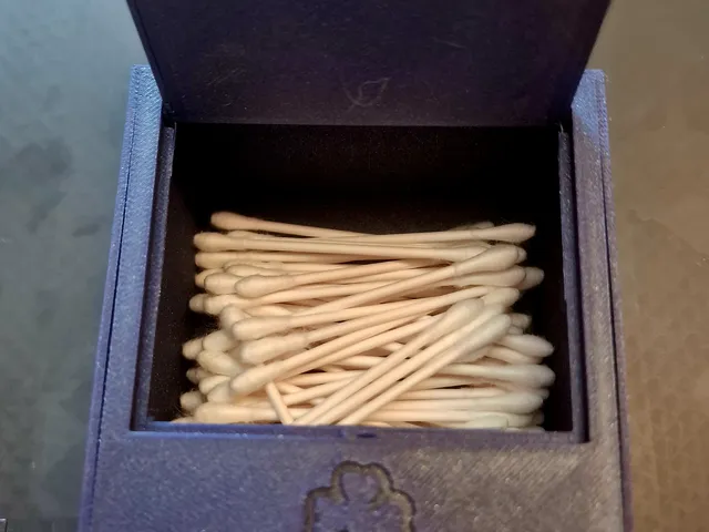 a box for cotton buds
