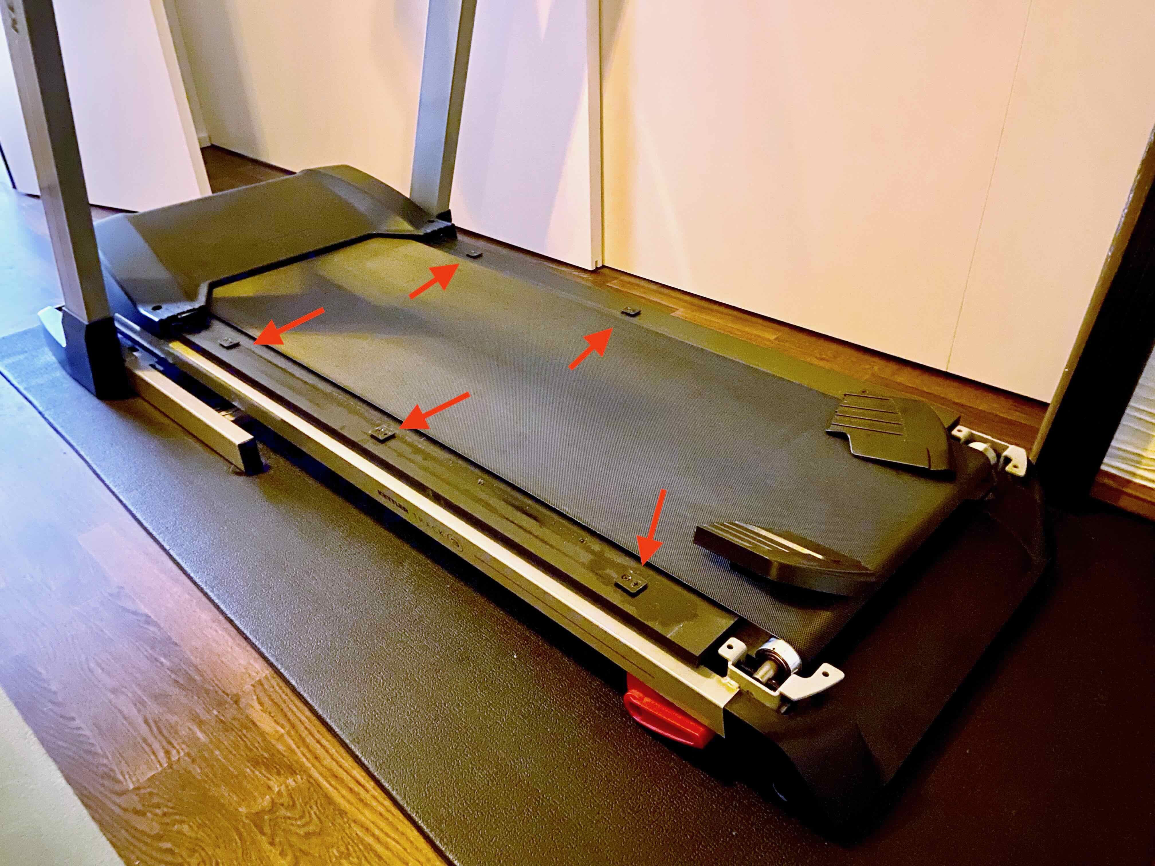 Slideon holder for a treadmill landing trim cover by dr_zygfryd