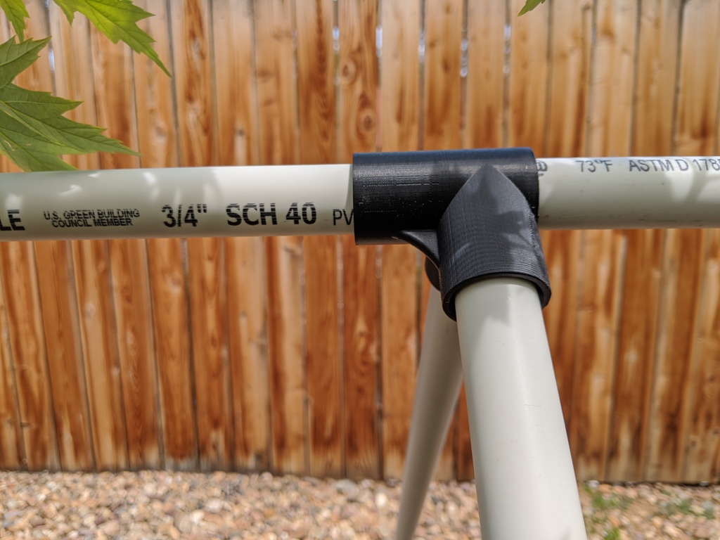 4Way Elbow, 3/4 Inch PVC Pipe Fitting by hakmo Download free STL