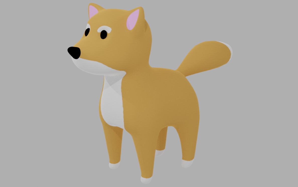 Cartoon Shiba Figure