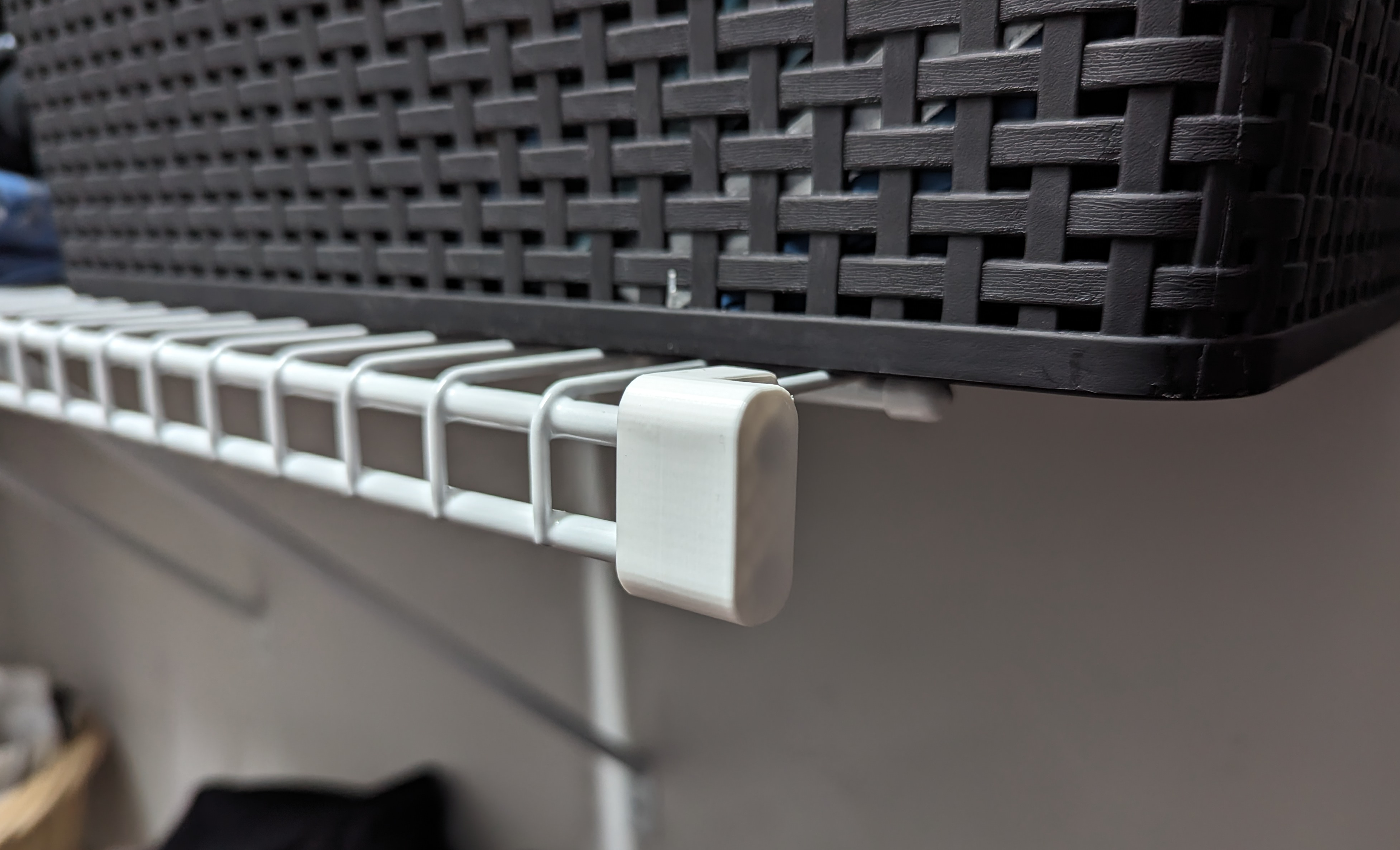 Protector for wire closet organizer shelf