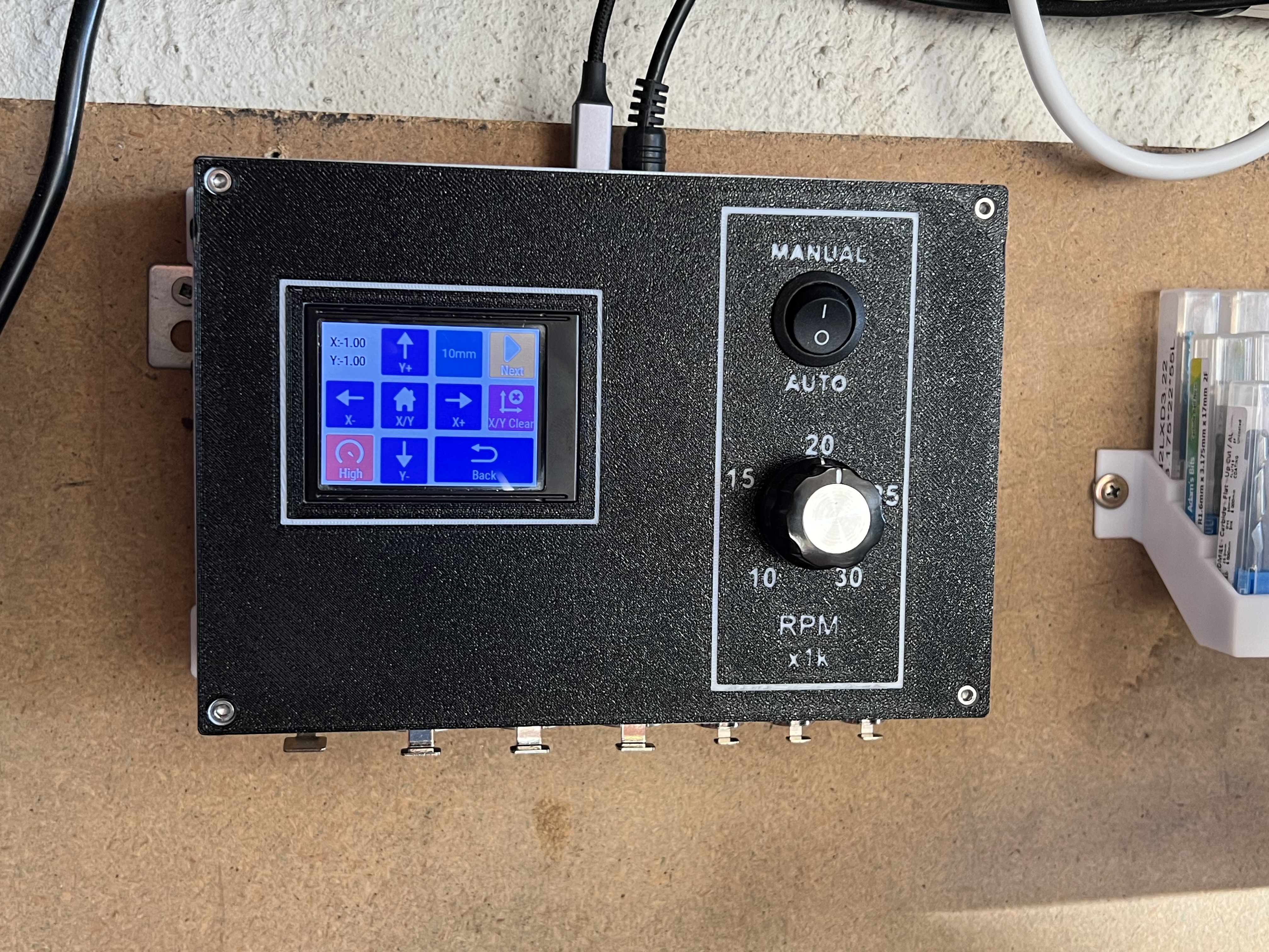 CNC Case with XLR Sockets for MKS DLC32 v2.x + GRBL_SPD for Makita Routers and a Buck Converter
