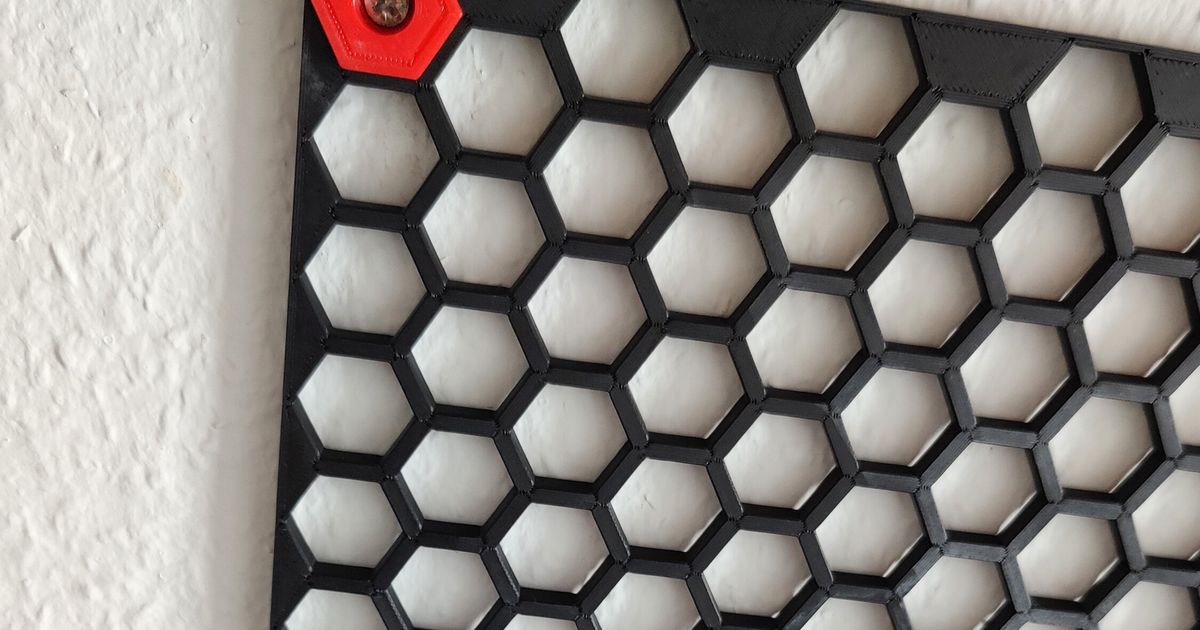 Honeycomb Storage Wall with Borders by Markuzzzi | Download free STL ...