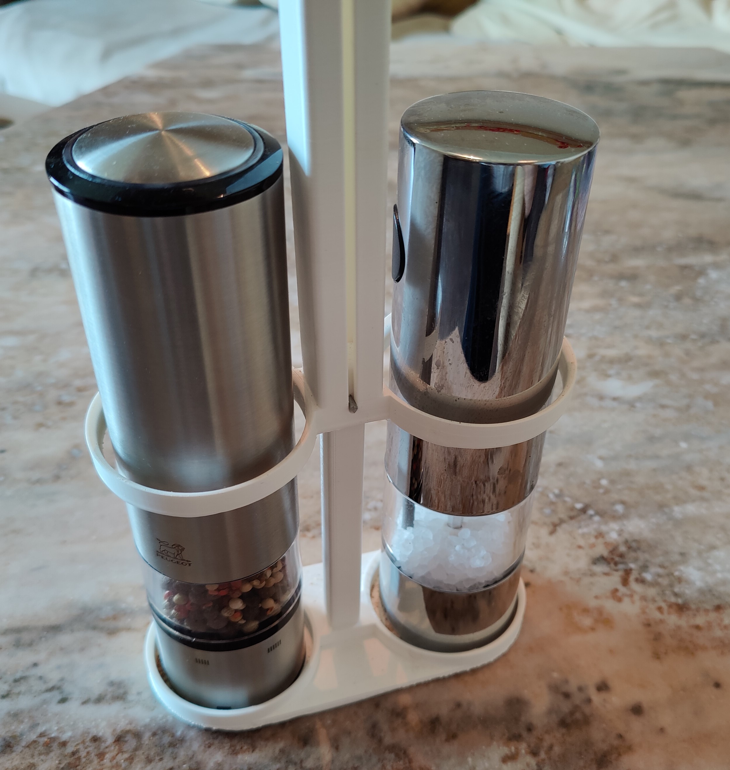 sliding salt and pepper grinder holder by floergri Download free STL