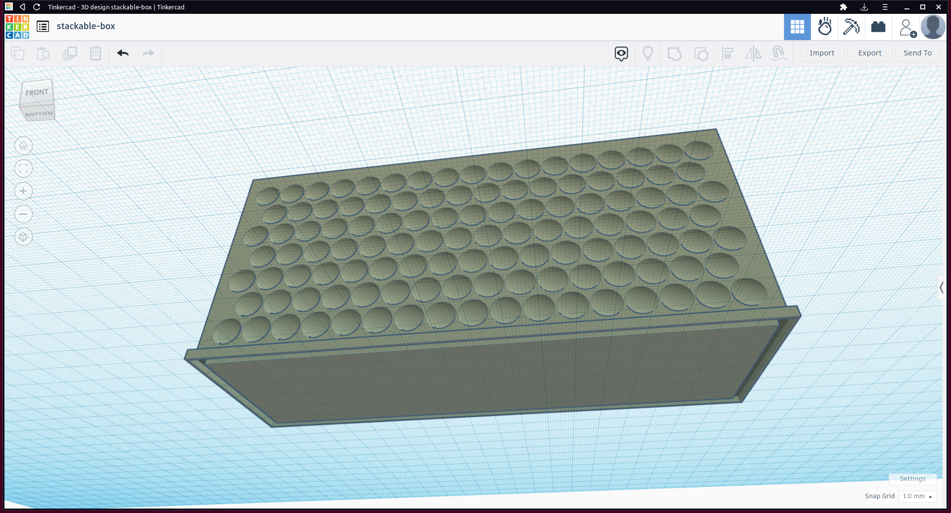 Miniatura 5 do modelo 3D Stackable Bin