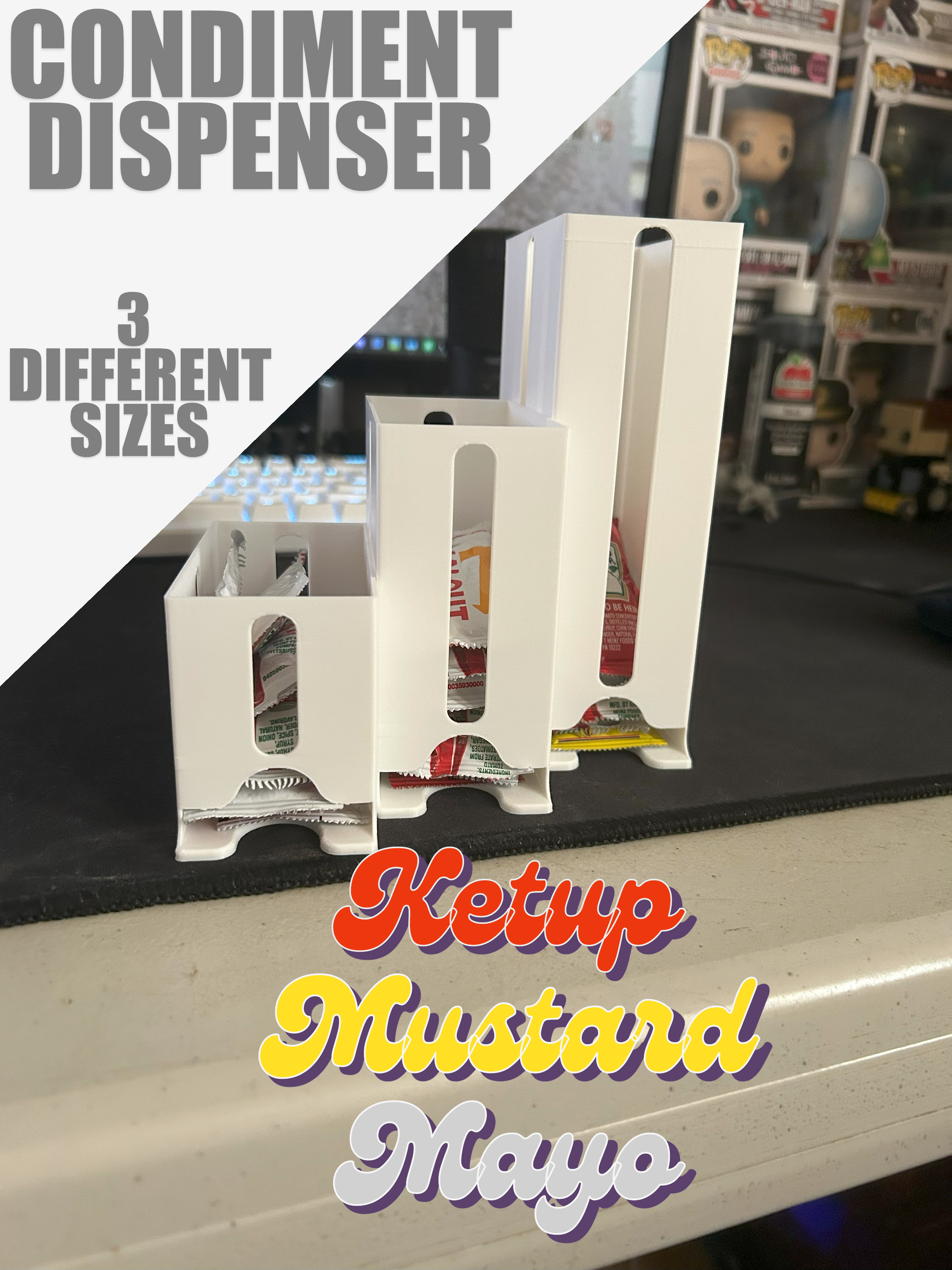 Ketchup/Mustard Condiment Holder and Dispenser