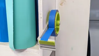 Din Rail mounted Tape dispenser - updated by NotLikeALeafOnTheWind, Download free STL model