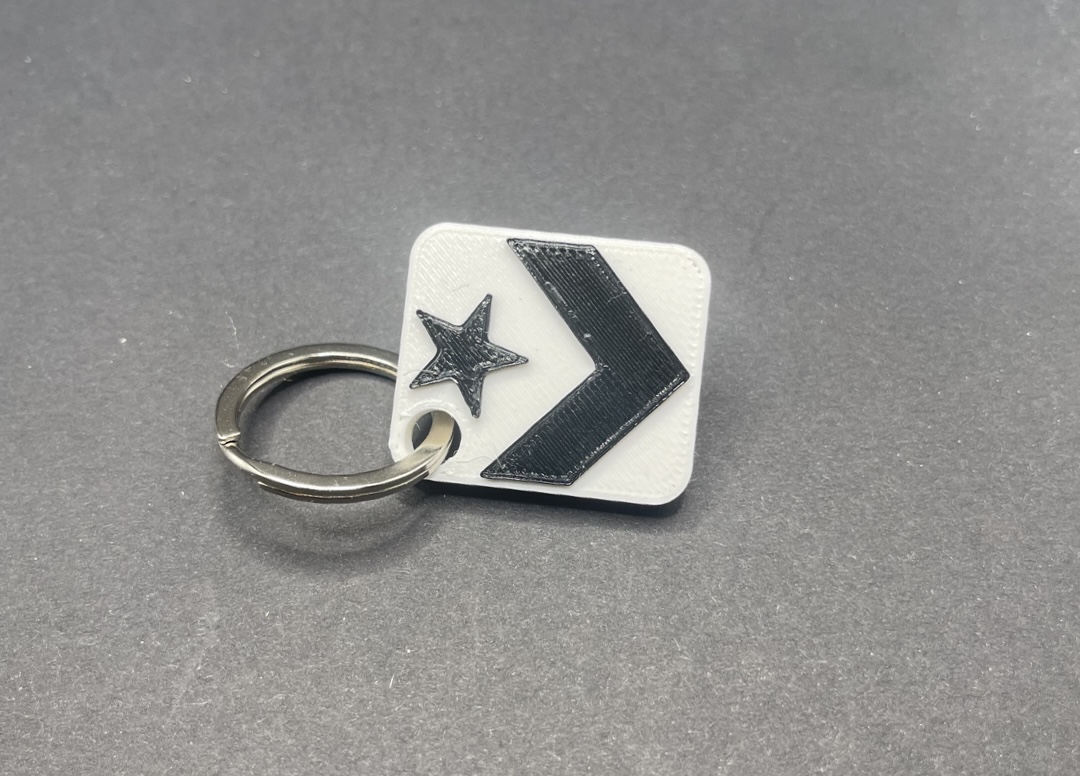 Converse Logo KeyChain by MrViddy Download free STL model