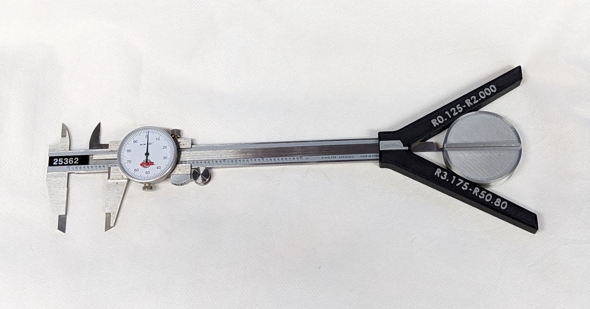Caliper Radius Adapter by TAKoeninger Download free STL model
