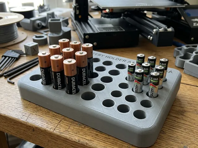 Parametric AA & AAA Battery Holders (50 slots)