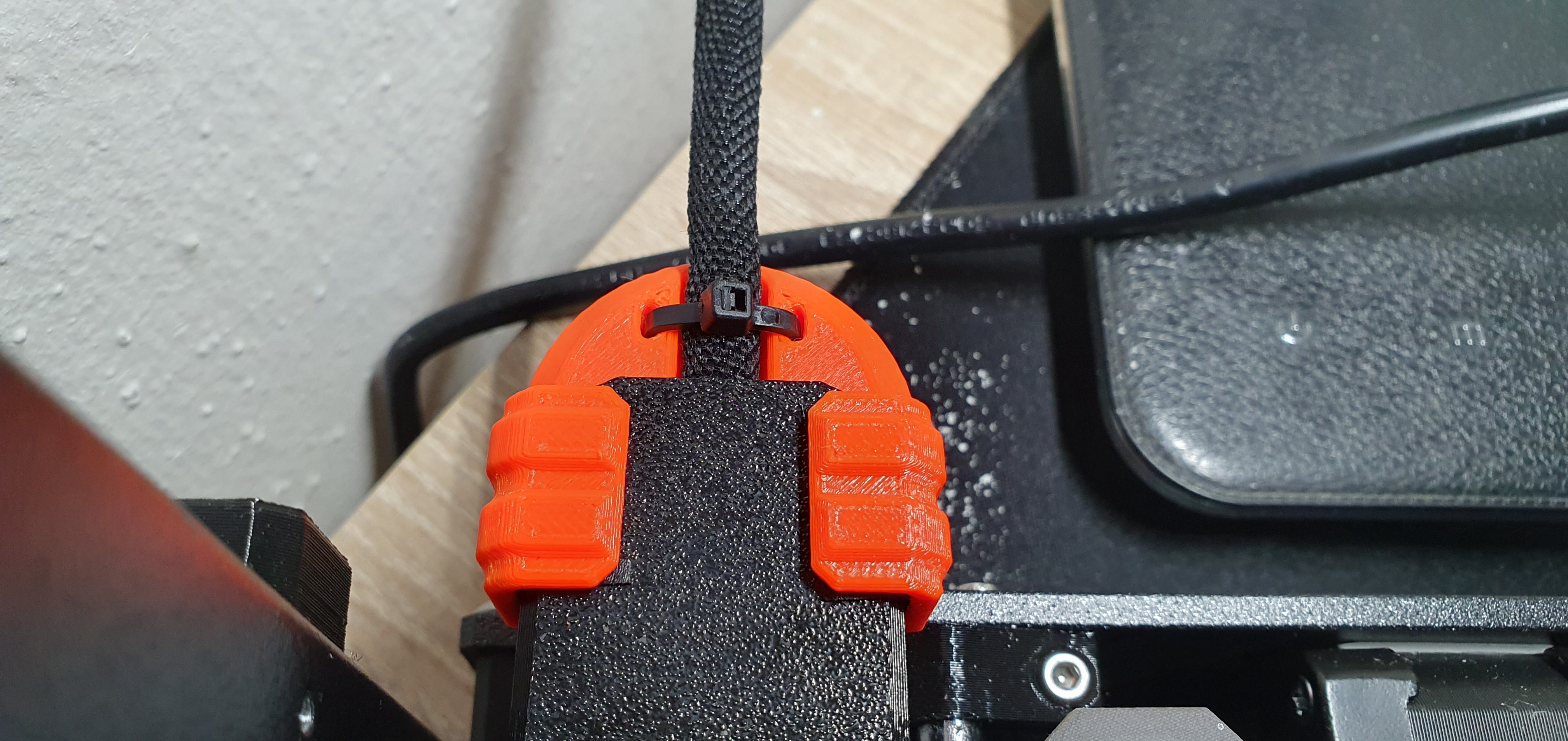 Prusa Mk4 - Heatbead cable support (Y Axis)