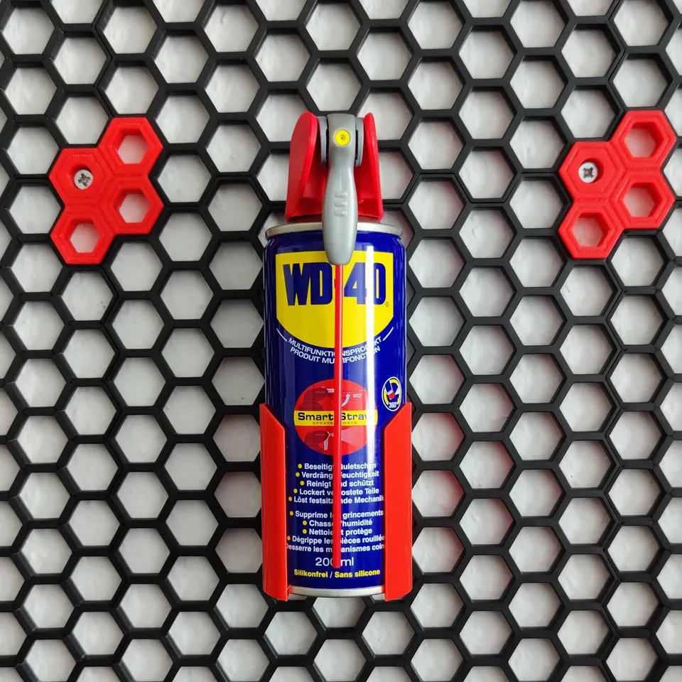 Honeycomb Wall Holder for WD-40 Can (200ml) by Markuzzzi, Download free  STL model