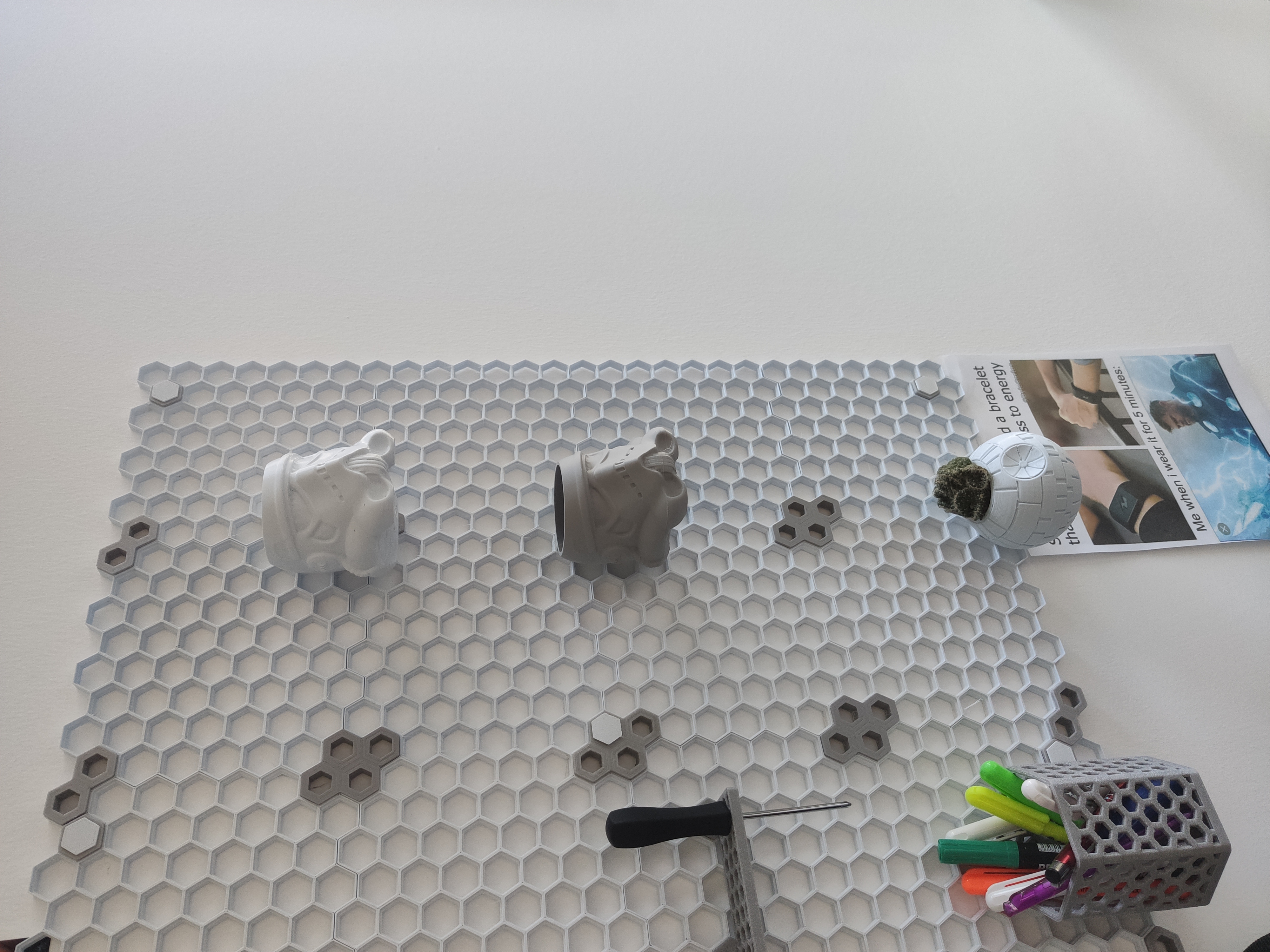 Star Wars Pots for Honeycomb wall 3D model thumbnail