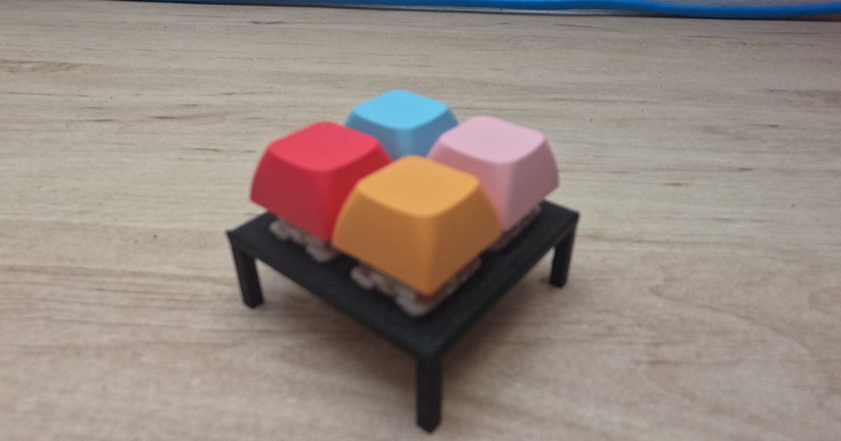 4 keyboard switch holder/tester by Jeffizmyname Download free STL
