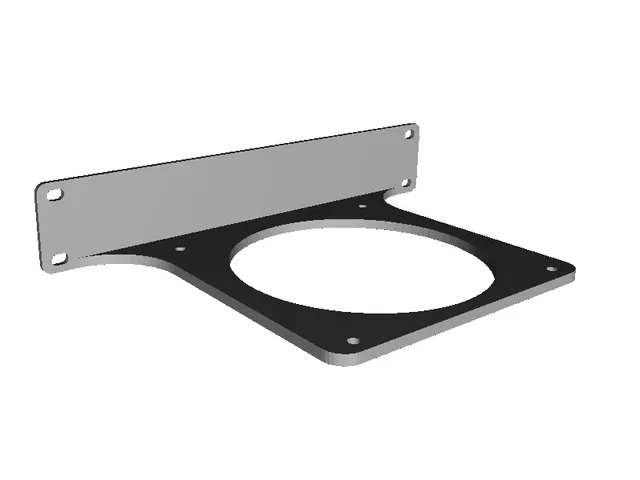 Simple 10 Inch Rack 1U 140mm Fan Mount