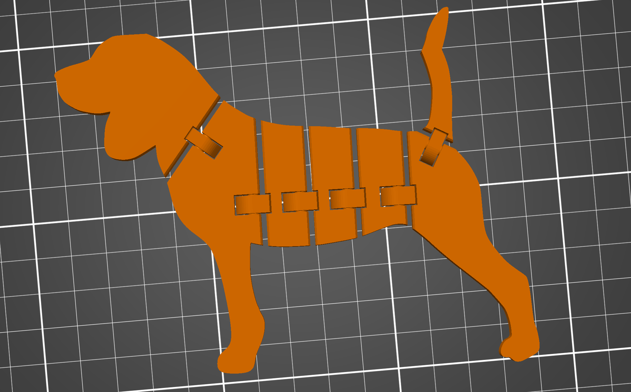 Flexi Beagle with bent tail