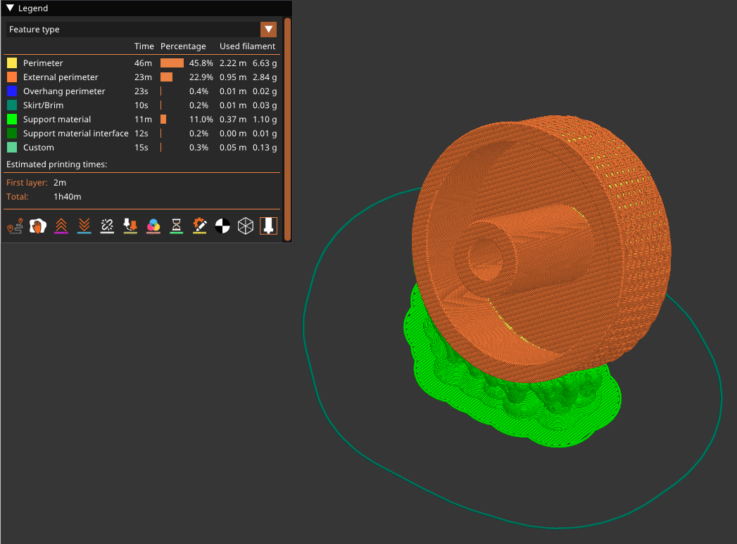 Knob for Rowenta fan with wider internal cilinder
