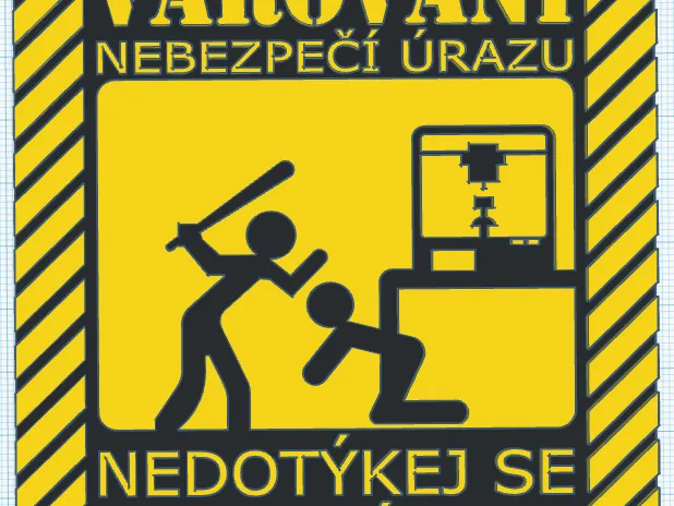 Cedulka na 3D tiskárnu