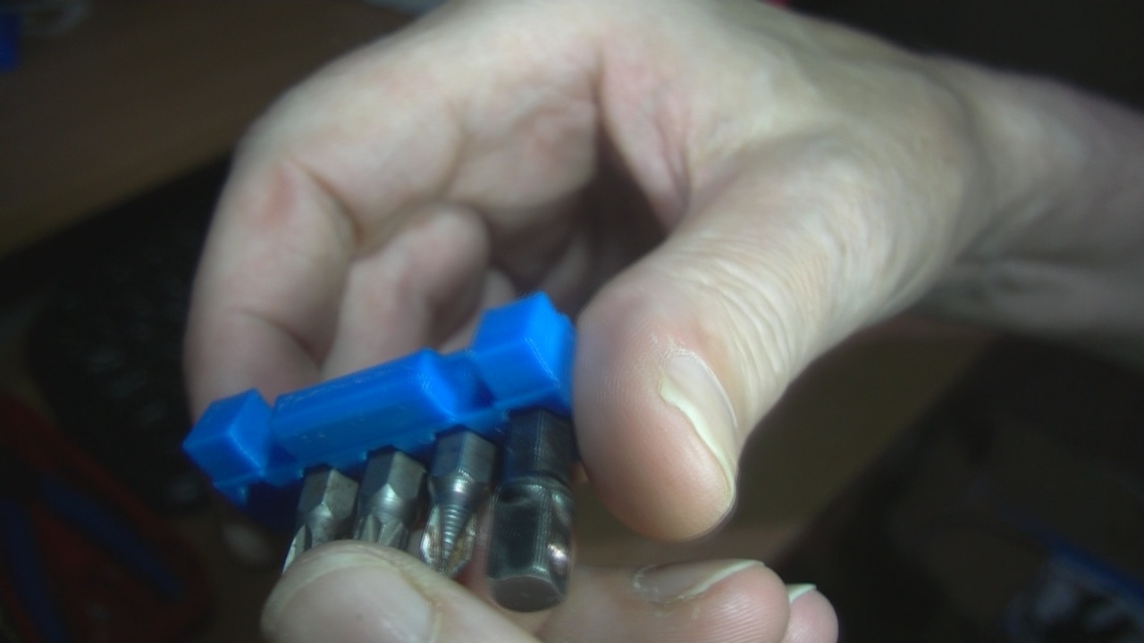 Black and Decker battery drill screwdriver bits holder. Model BCD700S