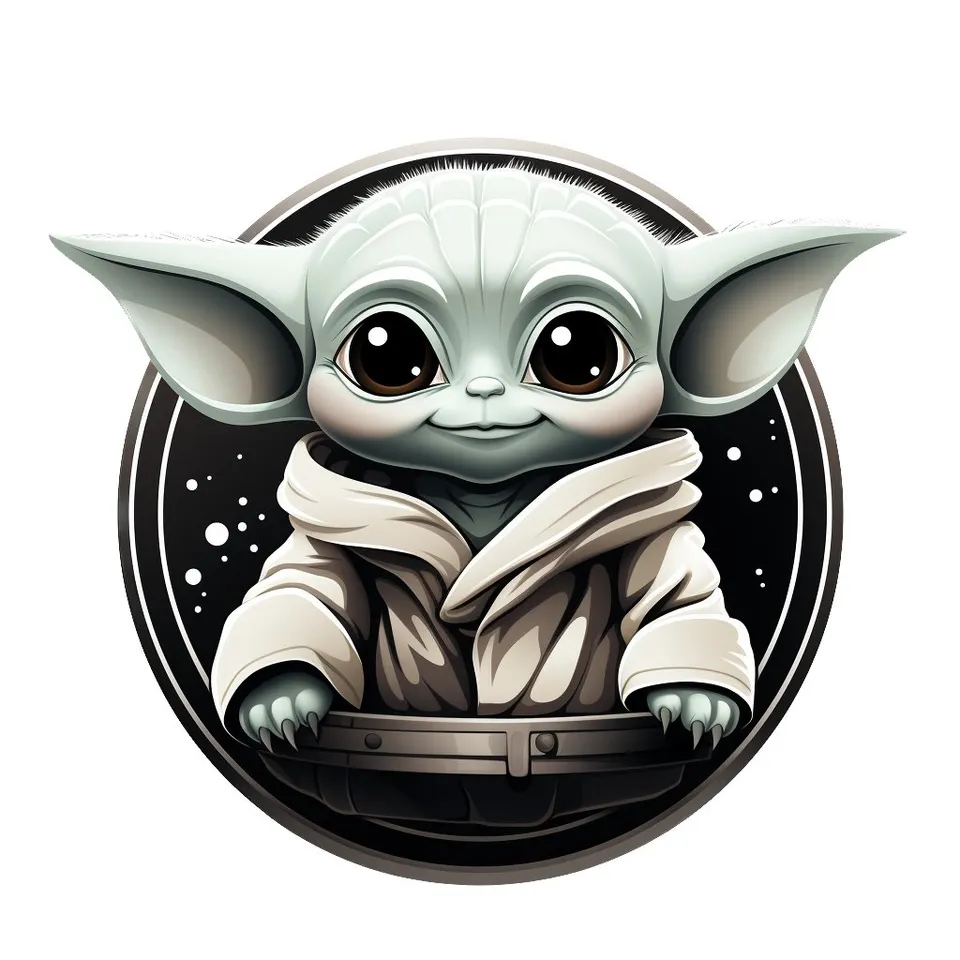 Baby Yoda Grogu Cartoon Character Mandalorian Stock Vector, baby yoda