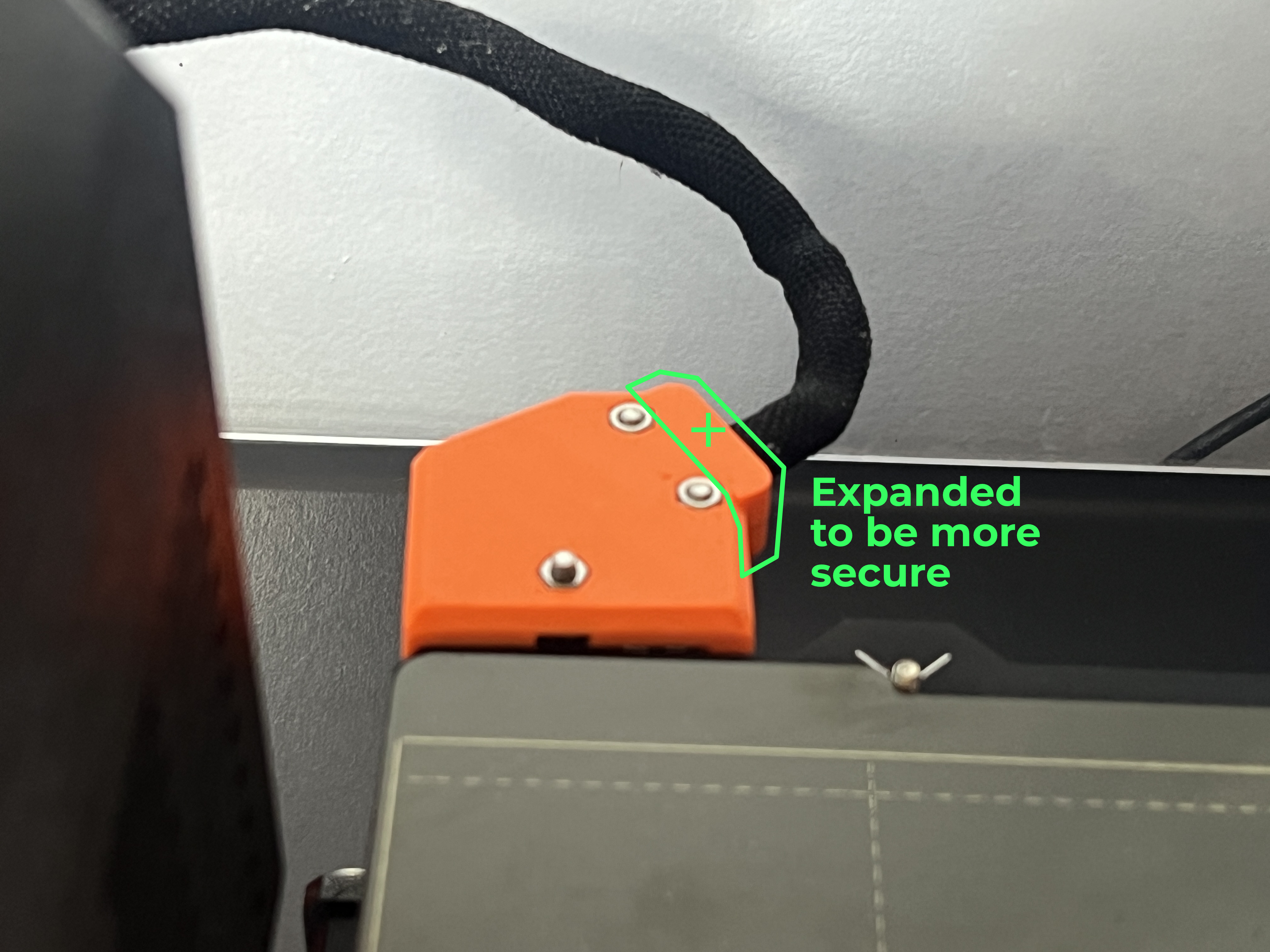 Mk3S+ angled heat bed cable cover (Expanded)