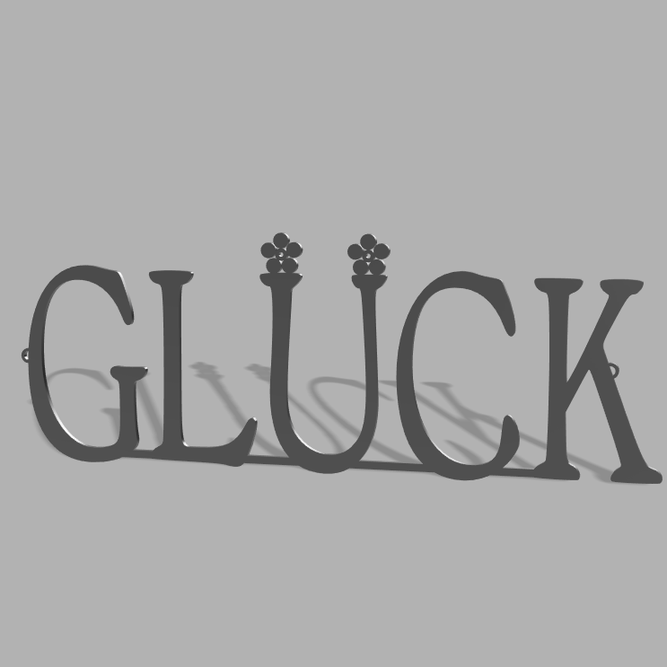 Glück Schriftzug