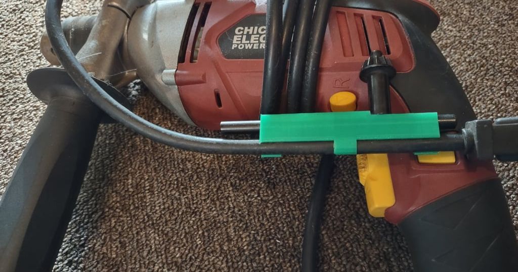 Chuck Key Keeper for Harbor Freight 1/2" Hammer Drill by faultedlogic