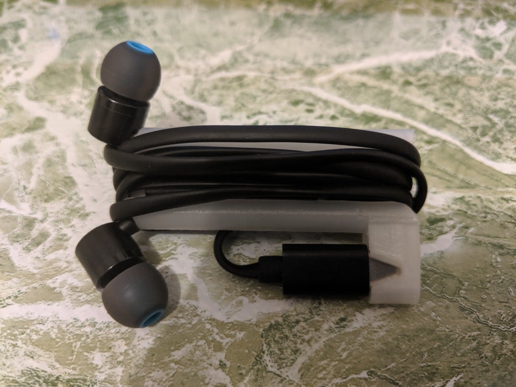 Earphone Wrap for USB Type-C Earphones OpenSCAD