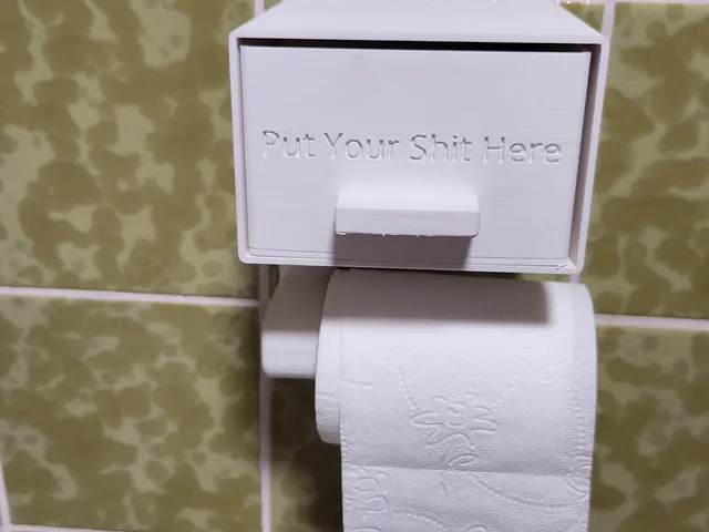 Toilet Paper Holder with Bin
