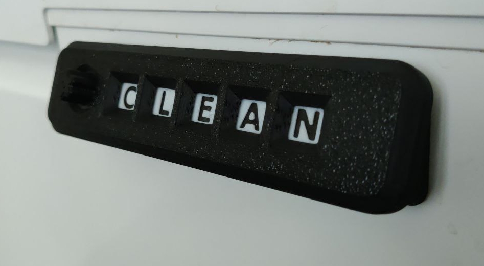 Dishwasher Clean/Dirty Sign with angled backplate