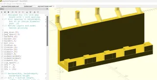 Steel peg board hanger