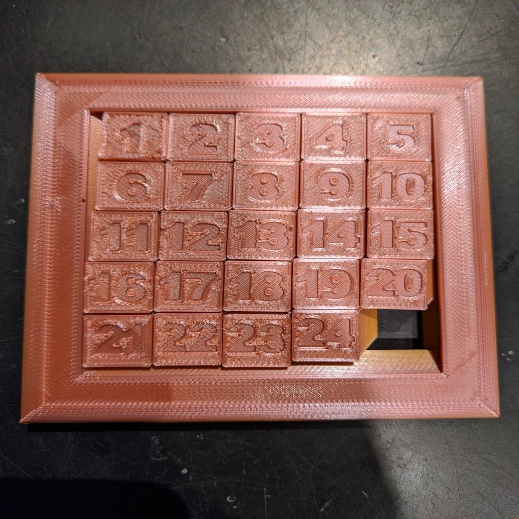 5x5 Slide Puzzle by PrometheusPrinting Download free STL model
