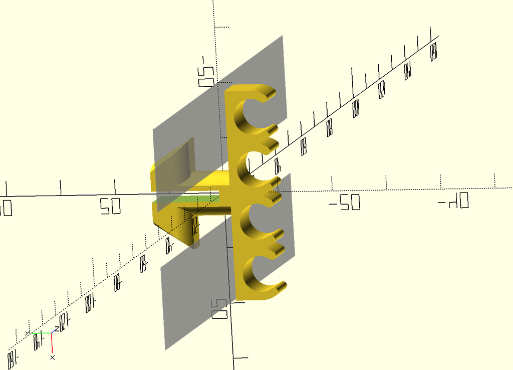 Parametric Cable Hooks For Tslot Mounting of cables (openscad