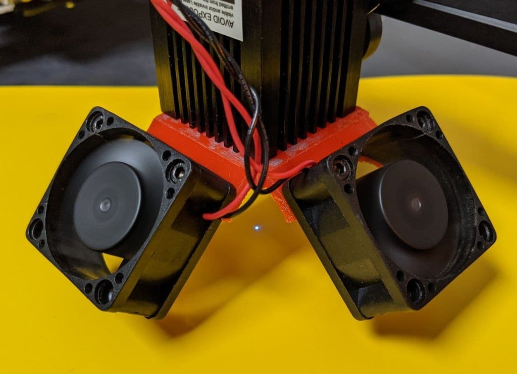 OpenSCAD Laser Diode Simple Fan / Air Assist for 40mm laser diode and 40mm fan