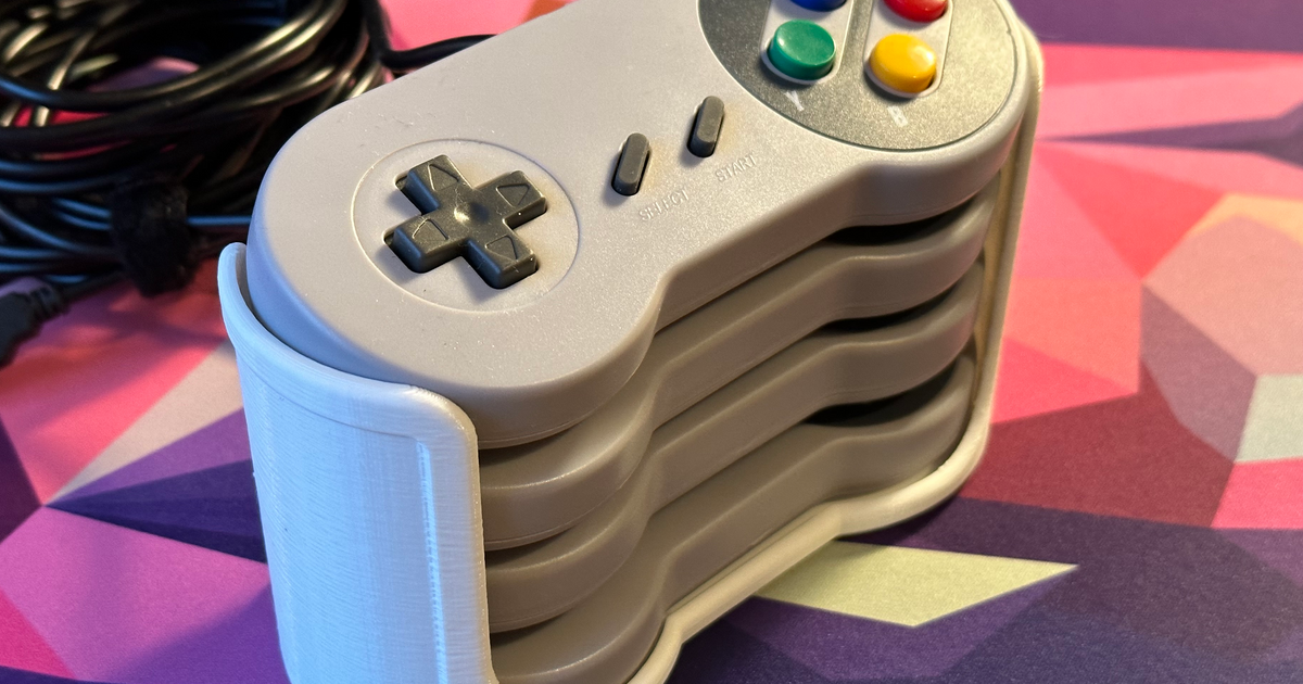 SNES controller holder by sainigma Download free STL model