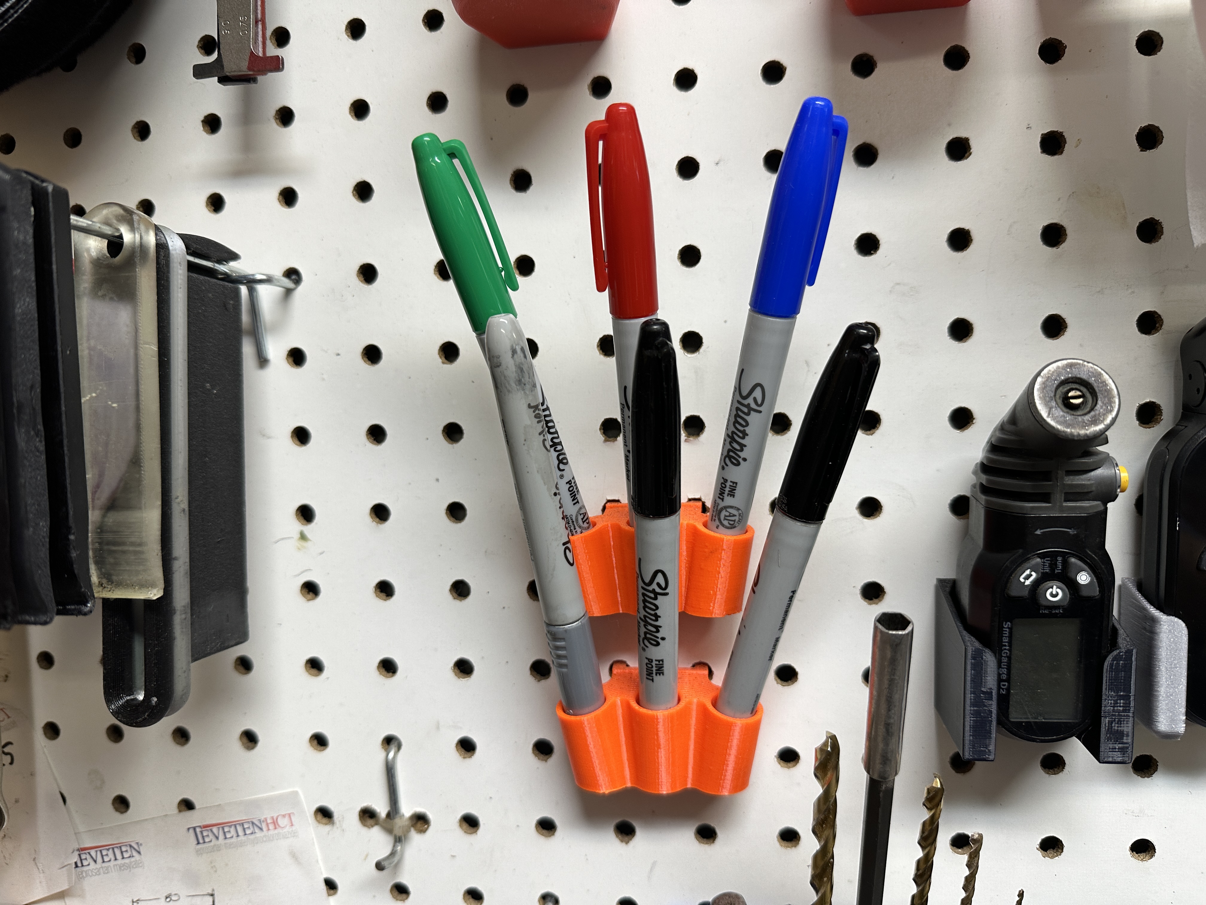 🛠✏️Pegboard sharpie holder ✓, 3D models download