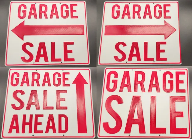 Garage Sale Signs 2 Color