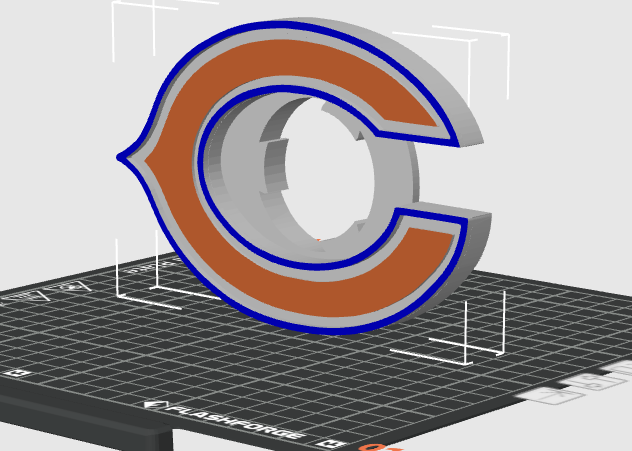 AD5X Chicago Bears spool adapter