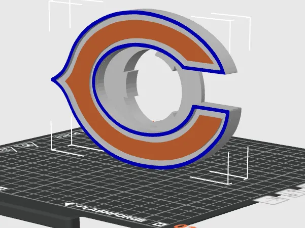 AD5X Chicago Bears spool adapter