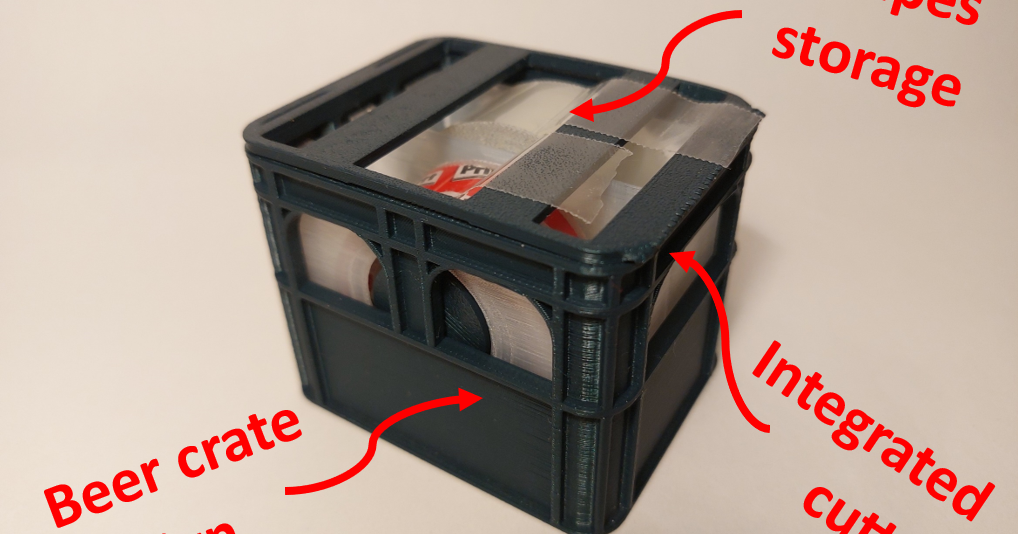 Tape dispenser beer crate by Repoholy | Download free STL model ...